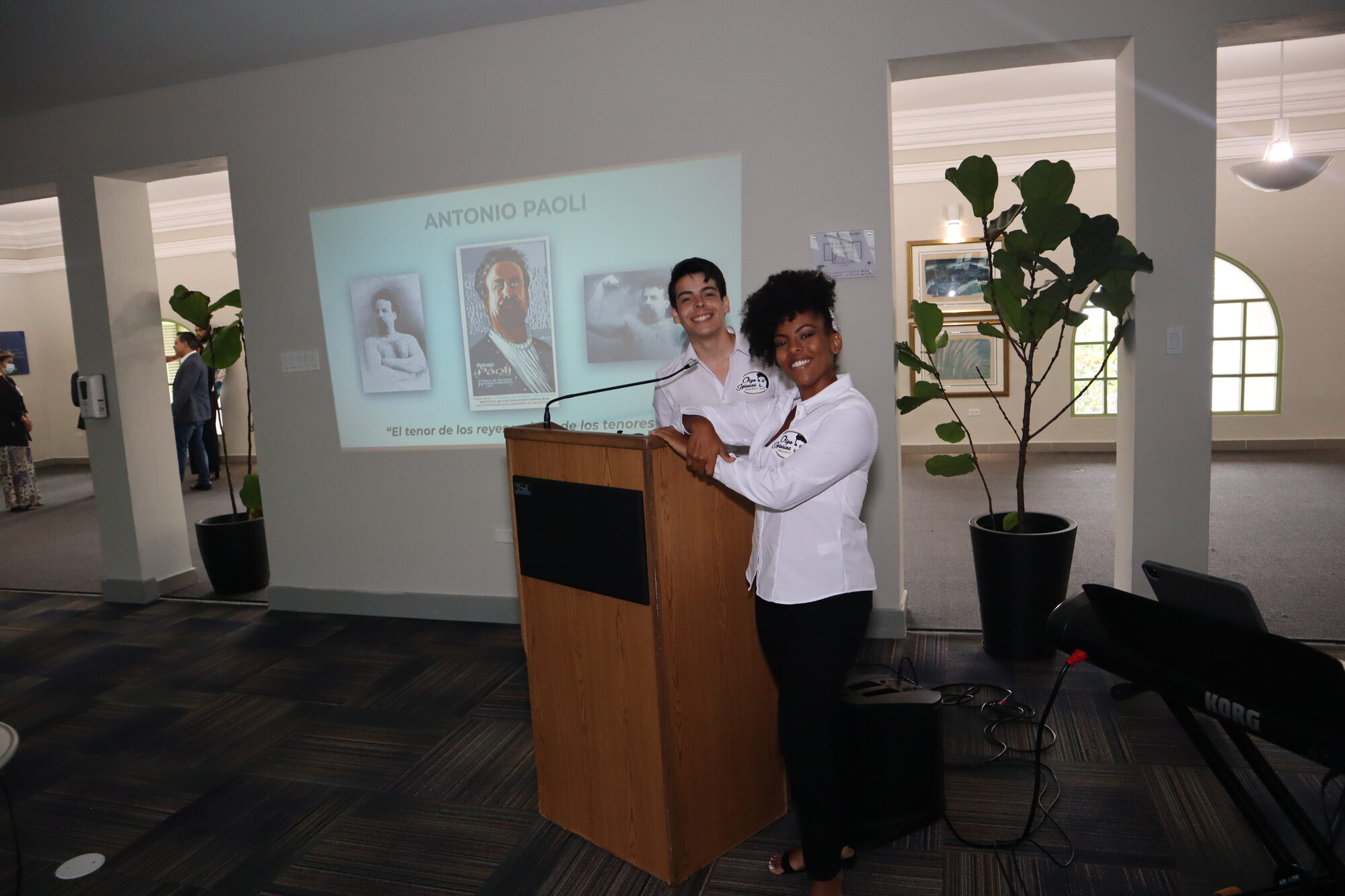Olga Iglesias Project singers perform an educational recital for students at a Puerto Rico school
